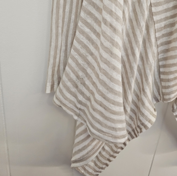 Soft surroundings cascadia striped cardigan 100% linen - Picture 7 of 10